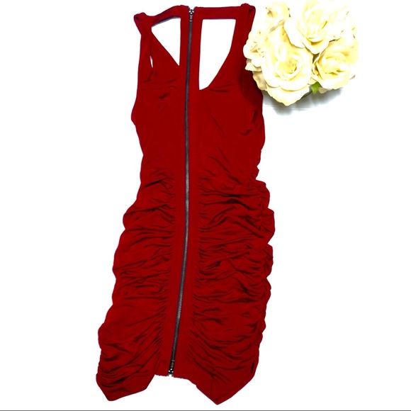 Nu By MarkAnthony SexyRed Zippered Back Mini Dress - Picture 4 of 7